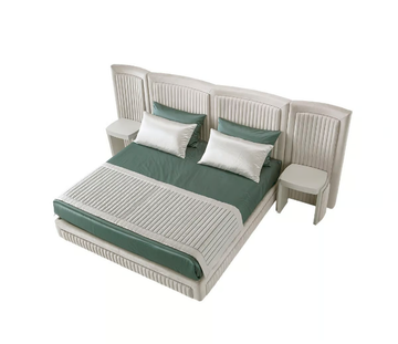 SHELL - Fabric double bed with upholstered headboard by Siwa Soft Style - view 3